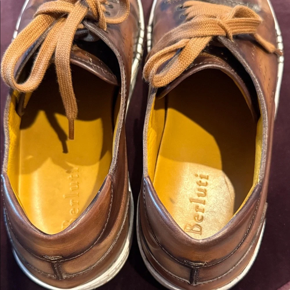 Men's Brown Leather Sneakers authentic brand for incredible price. - Picture 4 of 5